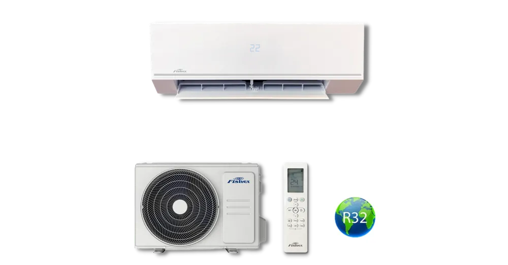 Exkluzív ajánlat Fisher COMFORT PLUS FSAIF-CP-91AE3 / FSOAIF-CP-91AE3 oldalfali split klíma (2.7 kW)