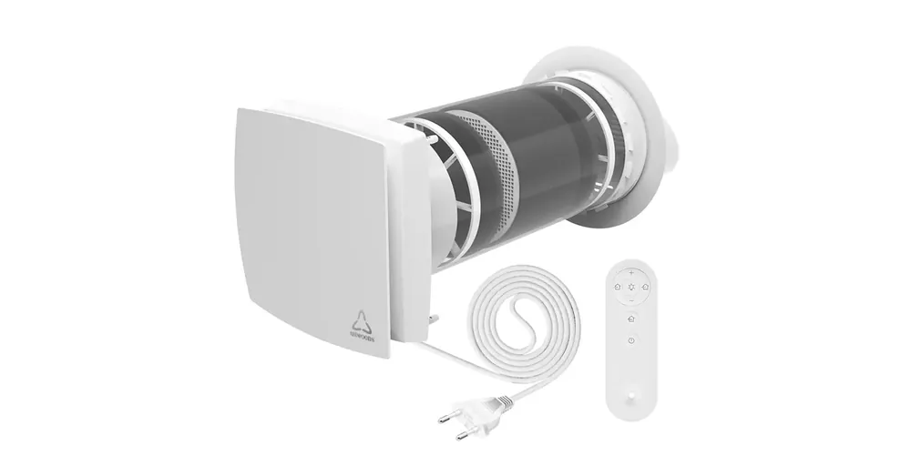 Rendeld meg most HOLTOP/AIRWOODS AV-TTW6-W Pro ISO egyhelyiséges hővisszanyerős szellőztető, automata zsaluval, WiFi csatlakozással, kültéri hangcsillapító elemmel