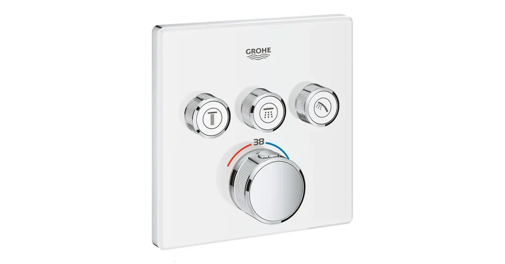 Kihagyhatatlan ajánlat GROHE Grohtherm SmartControl termosztátos színkészlet, fehér üveg 29157LS0