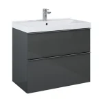 Outlet Arezzo Monterey 80cm-es alsószekrény 2 fiókkal magasfényű szürke AR-167082