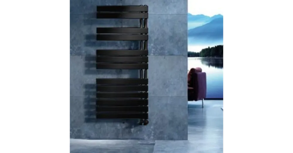 Legkelendőbb Arezzo Horizont Black 1355x50mm törölközőszárítós radiátor AR-HB13555