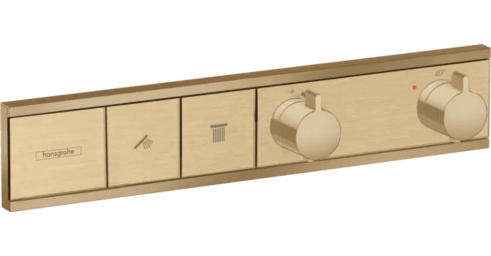 Újdonság Hansgrohe RainSelect Termosztátátos csaptelep, szálcsiszolt bronz 15380140