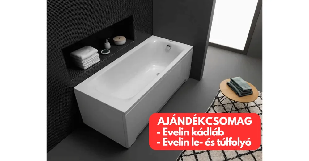 Kolpa-San Evelin Bathtub 170x70 fürdőkád 593340 Újdonság