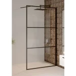 Vedd meg most Riho Walk-In Grid GB400 100 cm zuhanyfal, fekete G004026121
