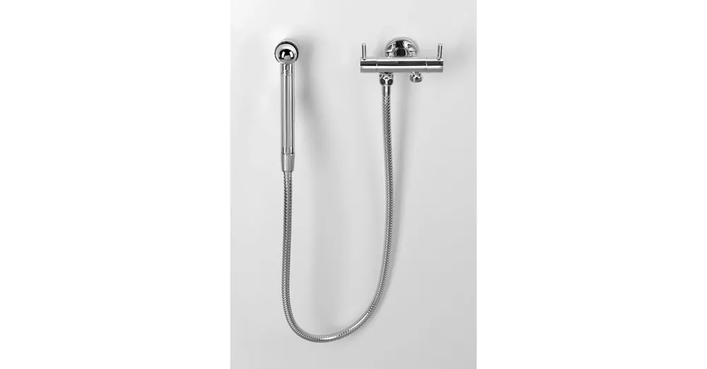 Kiárusítás Sapho Bidé zuhany osztott sarokszeleppel, bekötés a WC tartályhoz, 100cm-es gégecsővel, tartóval, króm (1209-04)