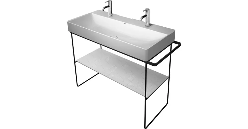 Duravit DuraSquare 100-as mosdóhoz álló fém állvány, matt fekete 0031034600 Gyors szállítás
