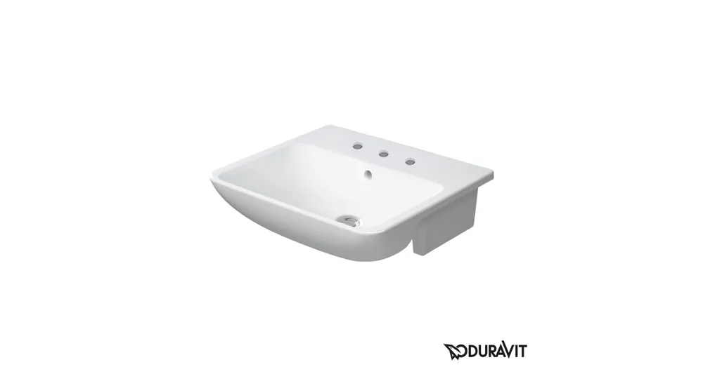 Duravit ME by Starck 55x45,5 cm félig beépíthető mosdó három csaplyukkal 0378550030 Olcsóbb