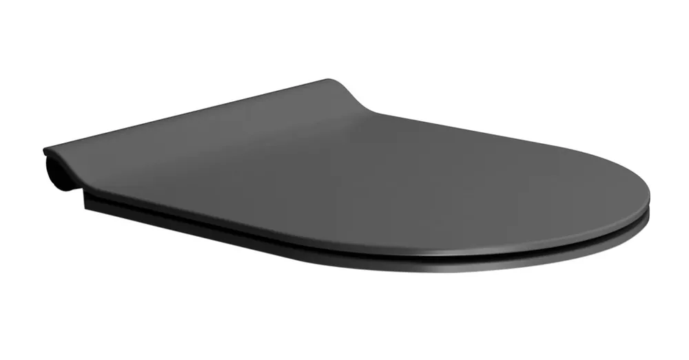 Bestseller Sapho GSI SLIM soft close WC-ülőke, matt fekete/króm (MS86CSN26)