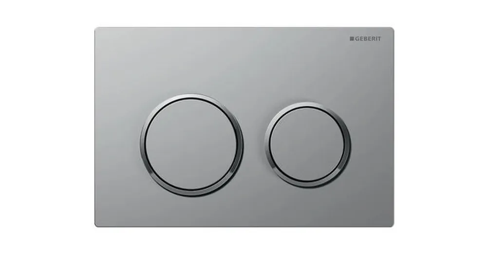 Geberit Omega20 kétmennyiséges öblítésű működtető nyomólap matt króm easy-to-clean bevonattal, fényes króm 115.085.JQ.1 Rendeld meg most