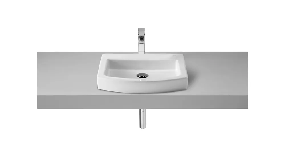 Rendeld meg most Roca Hall pultra ültethető mosdó, középső csaplyukkal 52×44 cm - A32788200H
