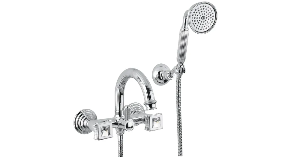 Bugnatese Olympia 8402KCR Kádcsaptelep zuhanyszettel swarovski fogantyúval CR / KRÓM Népszerű