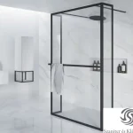 Riho Walk-In Lucid GD404 90 cm-es matt fekete zuhanyfal G005037121 Prémium
