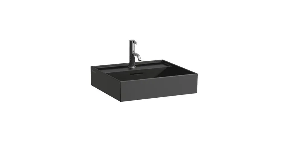 Vásárlói kedvenc LAUFEN KARTELL BY LAUFEN Mosdó, alsó felülete csiszolt egy csaplyuk, középen , Graphite matt H8163327581041