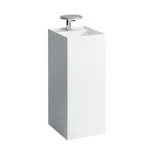 Prémium LAUFEN KARTELL BY LAUFEN Szabadon álló mosdó, speciális rejtett lefolyóval túlfolyónyílás nélkül, csaplyuk nélkül , Fényes fekete H8113310201121