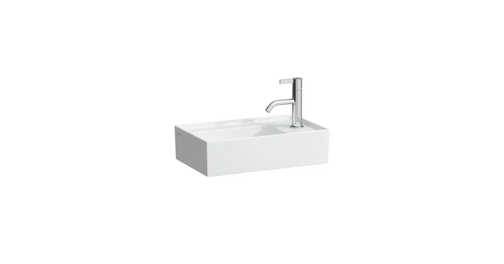 LAUFEN KARTELL BY LAUFEN Kézmosó, jobb oldali armatúrapaddal túlfolyónyílás nélkül, csaplyuk nélkül , Matt fehér H8153347571121 Alacsony ár