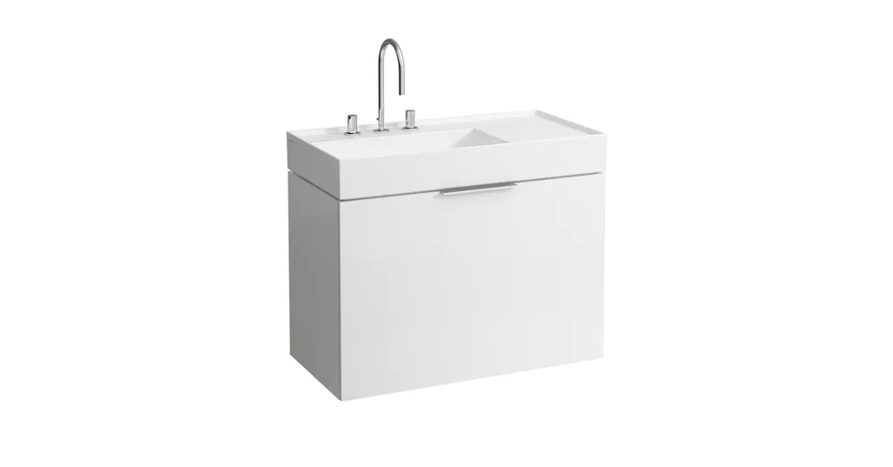 Ne maradj le LAUFEN KARTELL BY LAUFEN Mosdó, polcfelület jobb oldalon, speciálisan fedett lefolyóval túlfolyónyílás nélkül, csaplyuk nélkül , Fehér H8103380001121