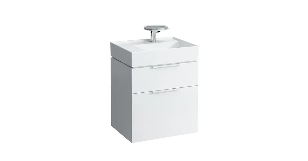 Vásárlói kedvenc LAUFEN KARTELL BY LAUFEN Mosdó, polcfelület bal oldalon, speciálisan fedett lefolyóval túlfolyónyílás nélkül, csaplyuk nélkül , Matt fehér H8103357571121