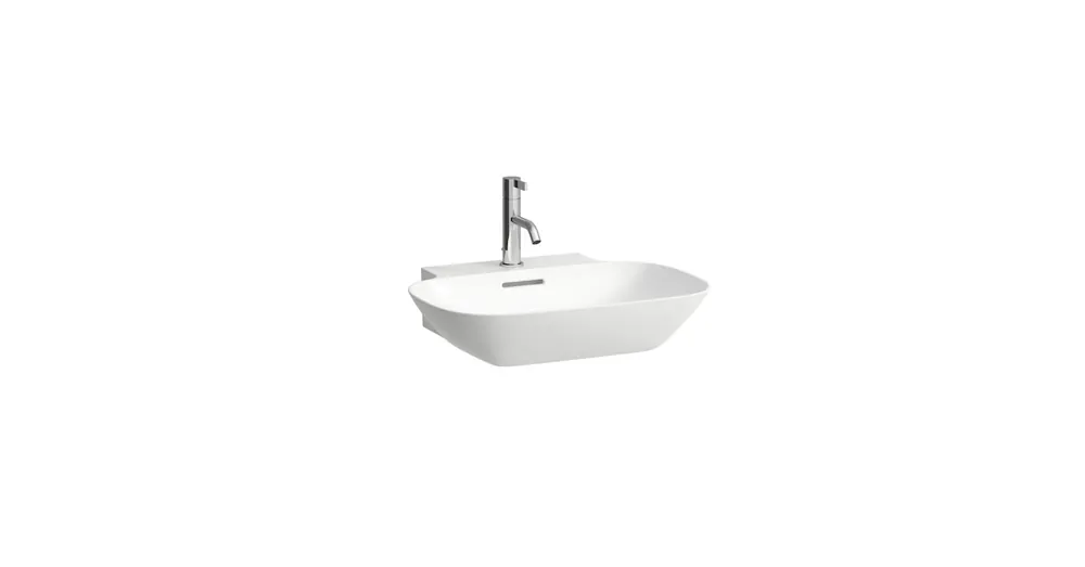Outlet LAUFEN INO Mosdótál, alsó felülete csiszolt túlfolyónyílás nélkül, egy csaplyukkal , Fehér LCC bevonattal H8163024001111