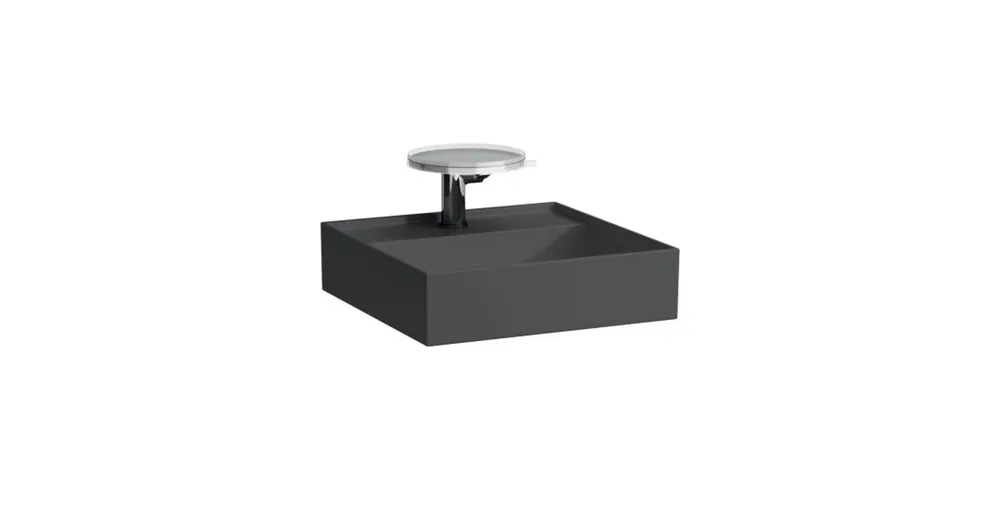 LAUFEN KARTELL BY LAUFEN Kézmosó, speciális rejtett lefolyóval három csaplyukkal, túlfolyónyílás nélkül , Graphite matt H8153317581581 Exkluzív ajánlat