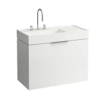 Szuper akció LAUFEN KARTELL BY LAUFEN Mosdó, polcfelület jobb oldalon, speciálisan fedett lefolyóval egy csaplyuk, egy nyílás jobb oldalon elektronikus vezérlő szelep részére, túlfolyónyílás nélkül , Fehér H8103380008151
