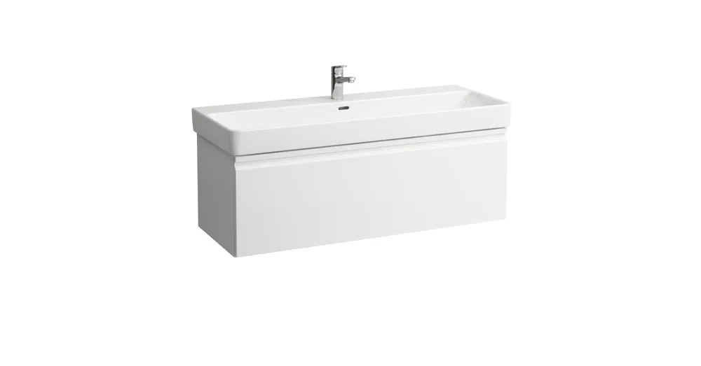 Exkluzív ajánlat LAUFEN PRO S Alsószekrény fiókkal 116 × 45 × 39,5 cm, a H814965 mosdóhoz., Fényes fehér H4835610964751