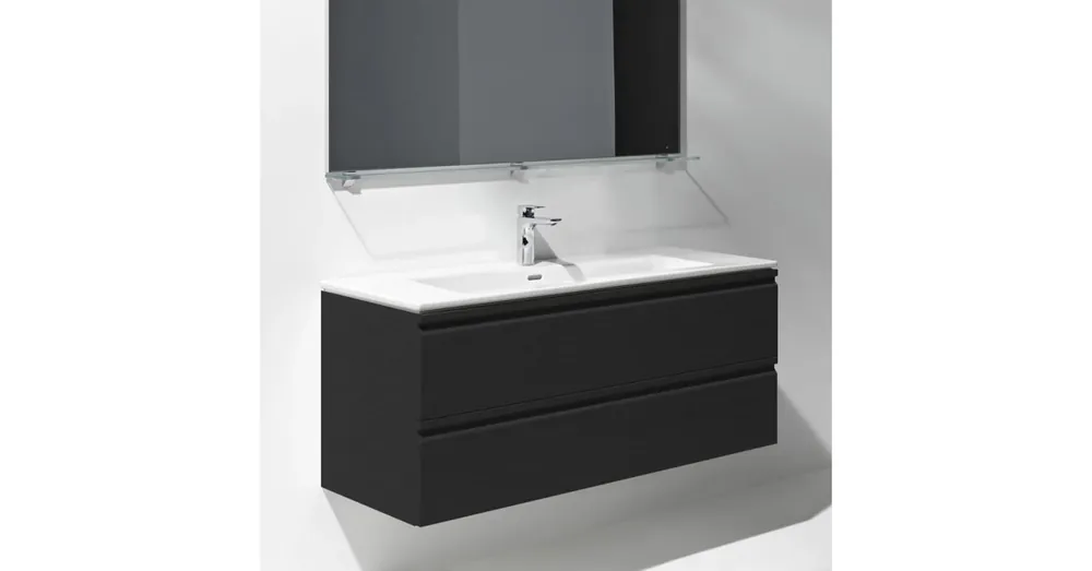 Legnépszerűbb LAUFEN PRO S Mosdó és alsószekrény kombináció, fiókkal és belső fiókkal, Wenge 120X46X50 - H8609684231041