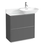 Vásárlói kedvenc LAUFEN BASE Alsószekrén, 2 fiók, illeszthető a H813301, H813302 ráépíthető mosdókhoz. , Traffic Grey 77X77X35 - H4030021102661