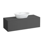 Utolsó esély LAUFEN THE NEW CLASSIC Fiók elem 1200, 1 fiók, kivágással középen, 812852, 812853 mosdótálakhoz, Traffic Grey 120X34.5X45.5 - H4060210856271