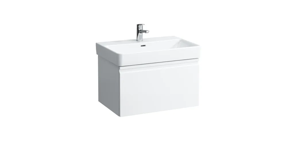 LAUFEN PRO S Alsószekrény és finoman záródó mechanizmussal, 810967 tip. mosdóhoz, 1 fiókkal és belső fiókkal, Fehér 66.5X39X45 - H4834520964631 Végkiárusítás