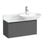 Vásárlói kedvenc LAUFEN BASE Alsószekrény 77 × 35 × 37 cm, 1 fiók, illeszthető a H813301, H813302 ráépíthető mosdókhoz. , Traffic Grey H4030031102661