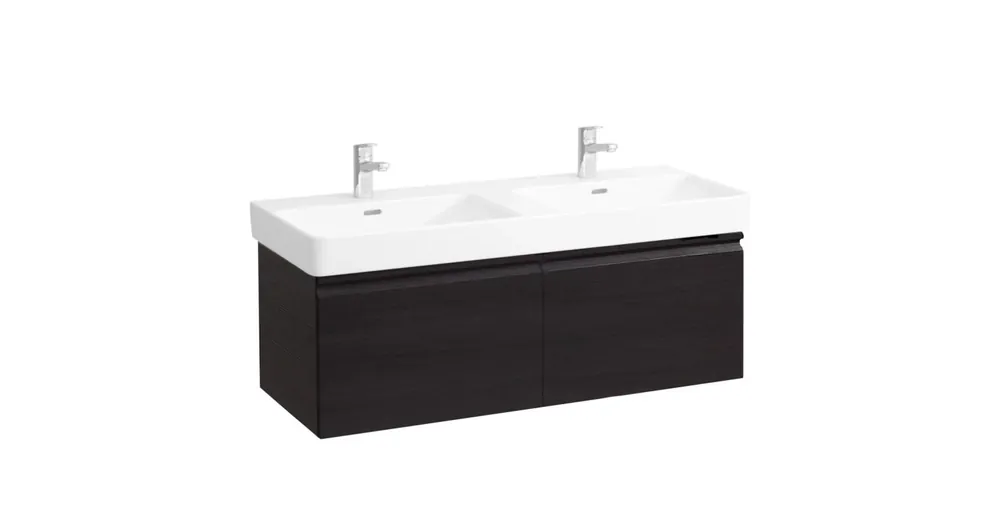Legjobb ár LAUFEN PRO S Alsószekrény és finoman záródó mechanizmussal, 814968 tip. mosdóhoz, kettő fiókkal, Grafit 126X39X45 - H4835710964801