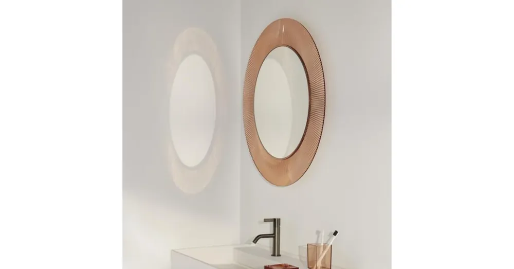 LAUFEN KARTELL BY LAUFEN Tükör indirekt LED világítással áttetsző tükör részére, Borostyán 78X78X4 - H3863330810001 Prémium