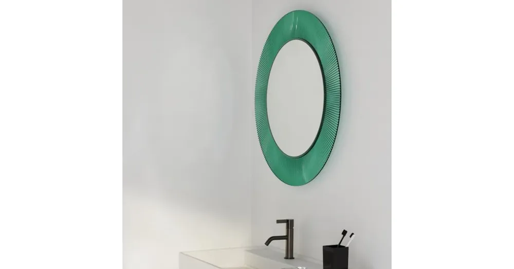 LAUFEN KARTELL BY LAUFEN Tükör indirekt LED világítással áttetsző tükör részére, Smaragd zöld 78X78X4 - H3863330920001 Olcsóbb