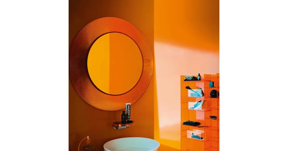Kedvezményes ár LAUFEN KARTELL BY LAUFEN Tükör indirekt LED világítással áttetsző tükör részére, Mandarin narancssárga 78X78X4 - H3863330820001