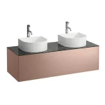 Outlet LAUFEN SONAR Fiók elem, 1 fiók, 812340, 812341, 812342, 812343 mosdótálakhoz, Réz és Nero Marquina 117.5X34X45.5 - H4054280341411