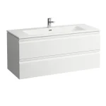 Vásárlói kedvenc LAUFEN PRO S Mosdó és alsószekrény kombináció, két fiókkal és a 861967 helytakarékos szifonnal, Fehér 120X54.5X45 - H8619674631071