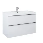 AREZZO design Monterey 100cm-es alsószekrény 2 fiókkal Matt Fehér színben, szifonkivágással AR-167598 Szezonális akció