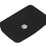 AREZZO design NOMIA pultra ültethető mosdó 50x39, matt fekete AR-145291 Prémium