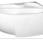 M-Acryl Azalia 160 cm aszimmetrikus sarokkádhoz előlap, jobbos 12228 Szezonális akció