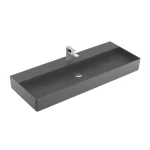 Vásárlói kedvenc Villeroy & Boch Memento 2.0 120 x 47 cm-es mosdó 1 csaplyukkal Graphite CeramicPlus felülettel túlfolyó nélkül - 4A22C2I4