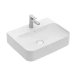 Villeroy & Boch Finion 60 x 47 cm-es mosdó 1 csaplyukkal Stone White CeramicPlus felülettel túlfolyó nélkül - 416861RW Akciós ár