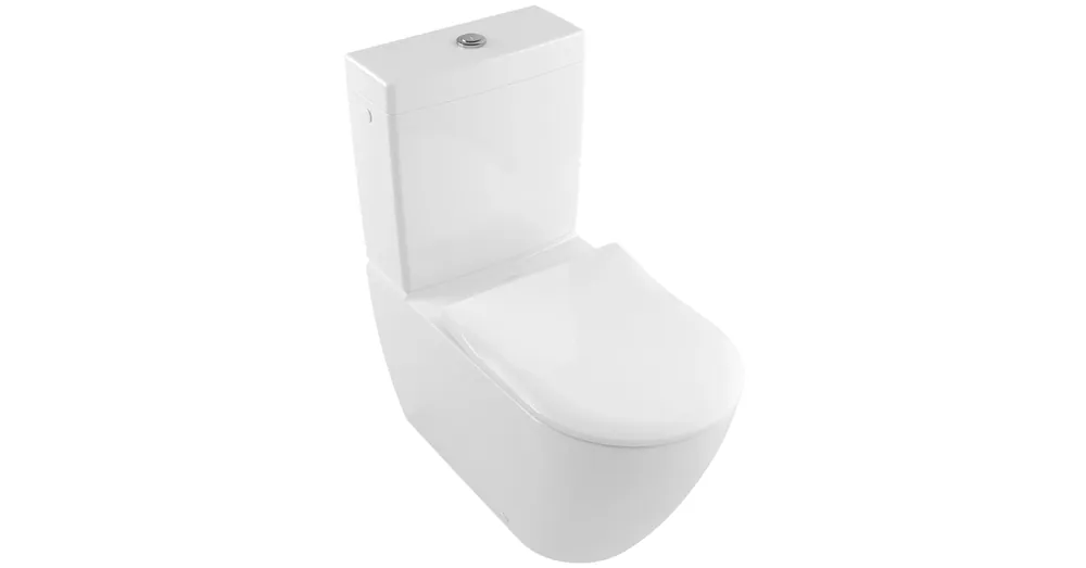 Vásárlói kedvenc Villeroy & Boch Subway 2.0 perem nélküli mélyöblítésű monoblokkos wc-csésze CeramicPlus felülettel - 5617R0R1