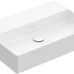 Bestseller Villeroy & Boch Memento 2.0 50 x 42 cm-es mosdó csaplyuk és túlfolyó nélkül Stone White CeramicPlus felülettel - 4A225FRW