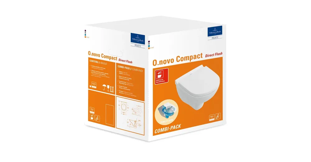 Villeroy & Boch O.Novo mélyöblítésű kompakt wc kombipack - 5688HR01 Olcsó