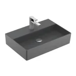 Villeroy & Boch Memento 2.0 60 x 42 cm-es mosdó 1 csaplyukkal Graphite CeramicPlus felülettel túlfolyó nélkül - 4A226LI4 Olcsóbb