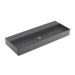 Gyors szállítás Villeroy & Boch Memento 2.0 120 x 47 cm-es mosdó csaplyuk és túlfolyó nélkül Graphite CeramicPlus felülettel - 4A22C3I4