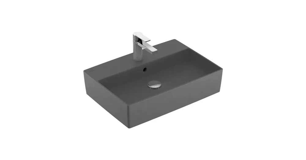 Expressz szállítás Villeroy & Boch Memento 2.0 60 x 42 cm-es mosdó 1 csaplyukkal Graphite CeramicPlus felülettel - 4A226GI4