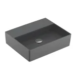 Bestseller Villeroy & Boch Memento 2.0 50 x 42 cm-es mosdó csaplyuk és túlfolyó nélkül Graphite CeramicPlus felülettel - 4A2253I4