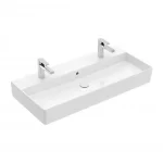 Vedd meg most Villeroy & Boch Memento 2.0 100 x 47 cm-es mosdó 2 csaplyukkal CeramicPlus felülettel - 4A221LR1