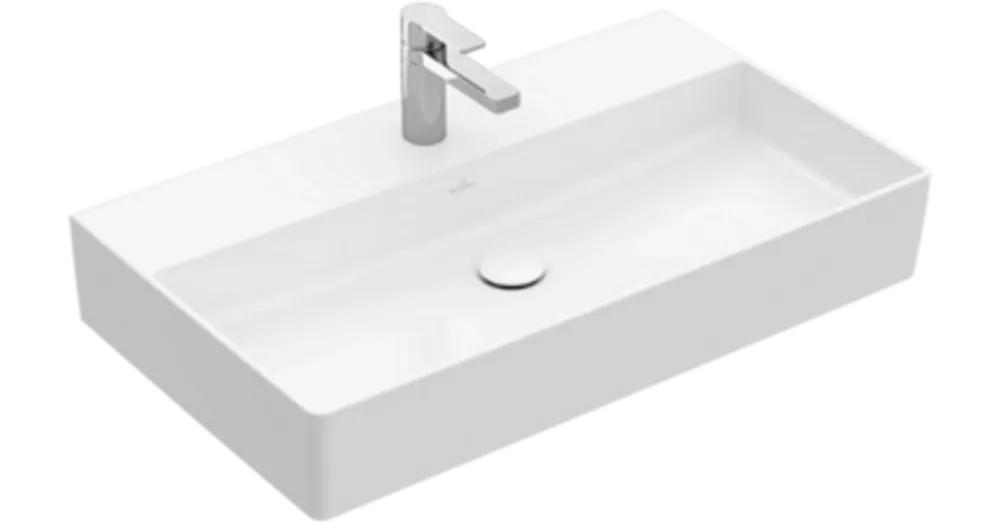 Villeroy & Boch Memento 2.0 80 x 47 cm-es mosdó 1 csaplyukkal Stone White CeramicPlus felülettel túlfolyó nélkül - 4A228LRW Vásárlói kedvenc